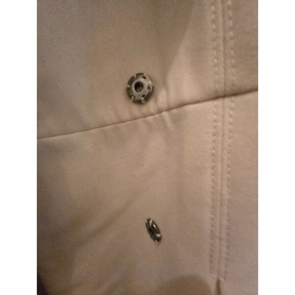 Esprit Cream Women's M Double-Breasted Wool Belted Peacoat w Black Buttons Y2K - Picture 5 of 6